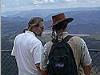 Larry the O with guide John at Megalong Valley scenic overview