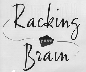 Racking Your Brain title